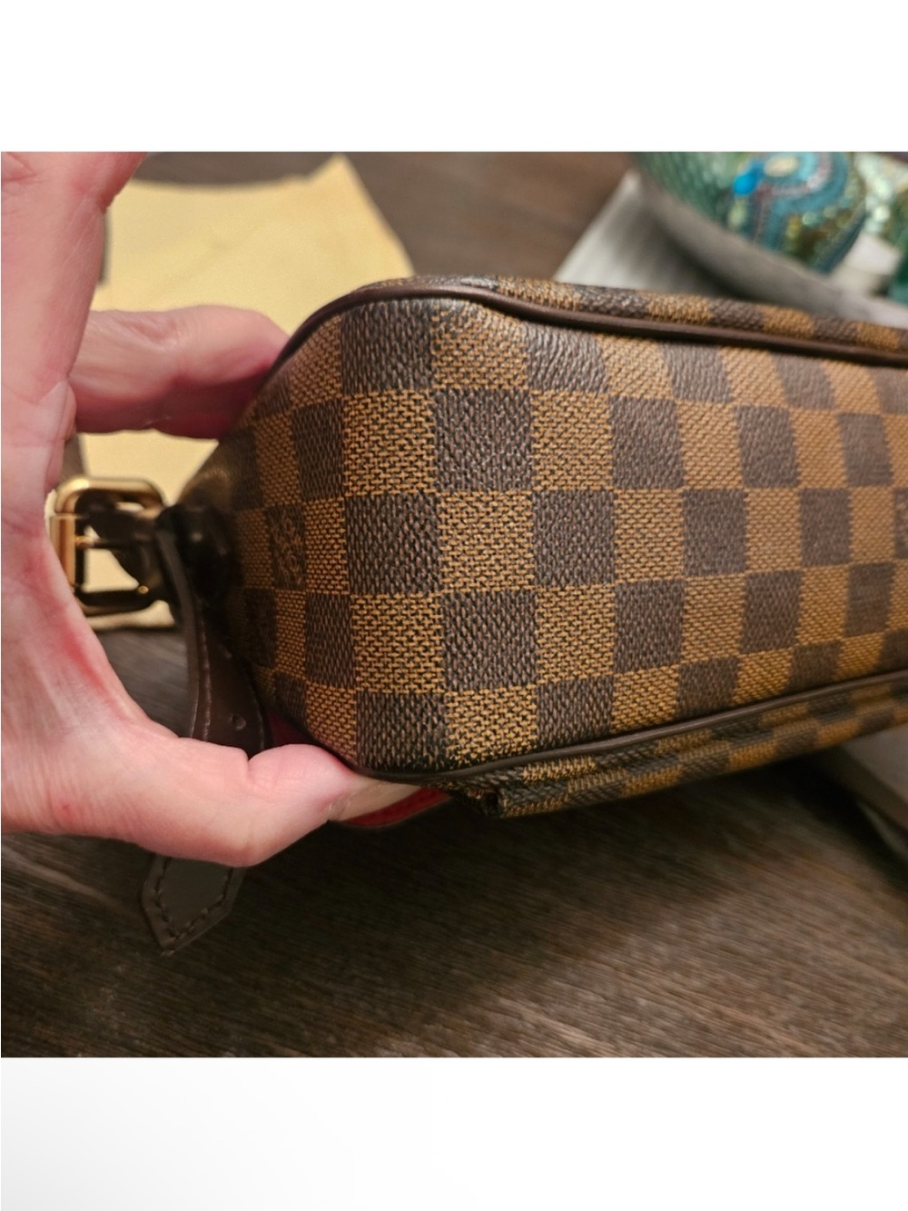 Louis Vuitton Brown Damier Ebene Crossbody with Matching Small Wallet - Picture 5 of 13